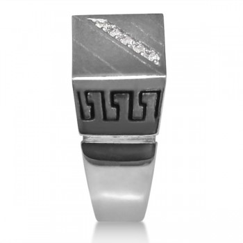 Diamond Accented Engagement Ring in 14k White Gold (0.15ct)