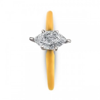 Marquise Diamond Solitaire Engagement Ring 14k Yellow Gold (0.62ct)