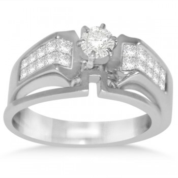 Diamond Invisible Set Bridal Set in 14k White Gold (1.00ct)