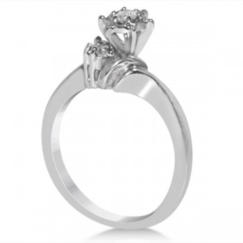 Diamond Sidestone Accented Bridal Set in 14k White Gold (0.25ct)
