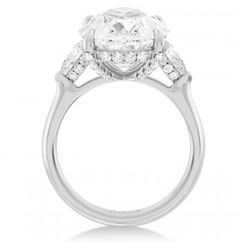 Pear Lab Diamond Engagement Ring 14K White Gold (7.00ct)