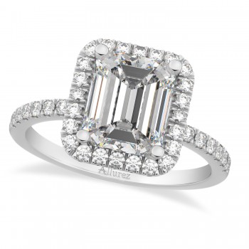 Emerald Cut Lab Diamond Engagement 14k White Gold (3.32 ct)