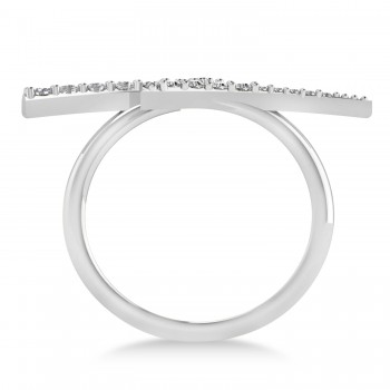 Diamond Lightening Bolt Fashion Ring 14K White Gold (0.25ct)