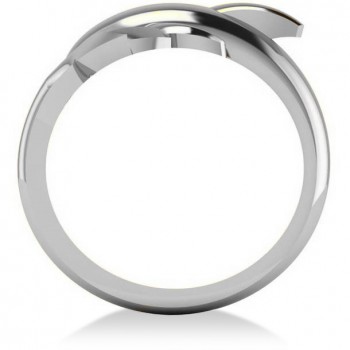 Summertime Dolphin Fashion Ring 14k White Gold
