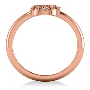 Diamond Accented Pineapple Fashion Ring 14k Rose Gold (0.10ct)