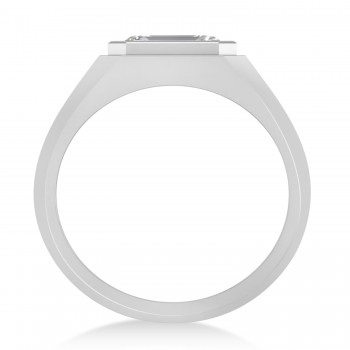 Lab Grown Diamond Solitaire Men's Engagement Ring 14k White Gold (2.50ct)