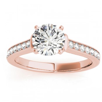 Diamond Accent Engagement Ring 14k Rose Gold (0.22ct)