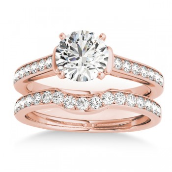 Diamond Accent Bridal Set 14k Rose Gold (0.48ct)