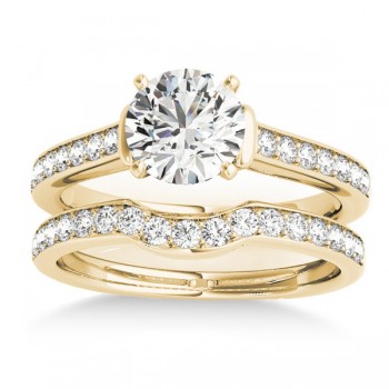 Diamond Accent Bridal Set 14k Yellow Gold (0.48ct)
