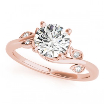 Bypass Floral Lab Grown Diamond Floral Engagement Ring 18k Rose Gold (2.00ct)