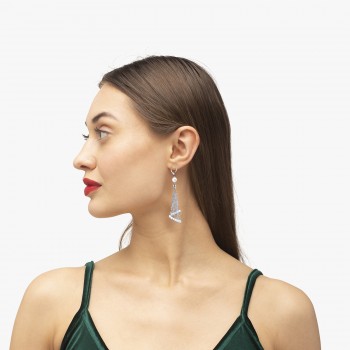 White Freshwater Chandelier Pearl Earrings in Sterling Silver