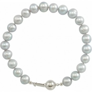 Cultured Freshwater Pearl Bracelet Sterling Silver (8mm)
