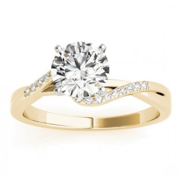 Diamond Bypass Engagement Ring 14k Yellow Gold (0.09ct)