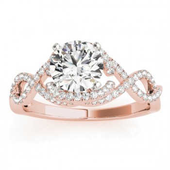 Diamond Infinity Engagement Ring Setting 18k Rose Gold (0.22ct)
