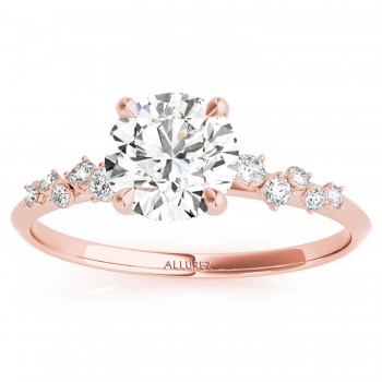 Lab Grown Diamond Scatter Engagement Ring 14K Rose Gold (0.13ct)