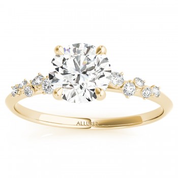 Lab Grown Diamond Scatter Engagement Ring 18K Yellow Gold (0.13ct)