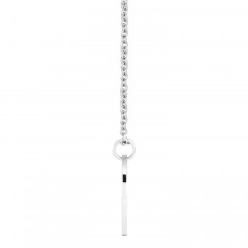 January Birth Flower Snow Drop Disc Pendant Necklace Sterling Silver