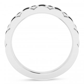 Natural Diamond Chain Link Ring 14K White Gold (0.25ct)