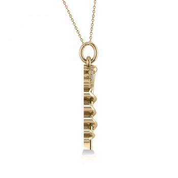 Diamond Caduceus Medical Symbol Pendant 14k Yellow Gold (0.13ct)