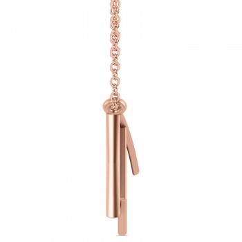 I Love You Envelope Pendant Necklace 14K Rose Gold