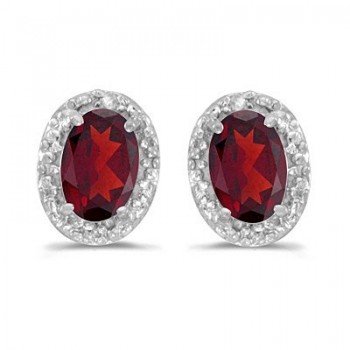 Diamond and Ruby Earrings in 14k White Gold (1.20ct) Diamond and Ruby Earrings in 14k White Gold (1.20ct)