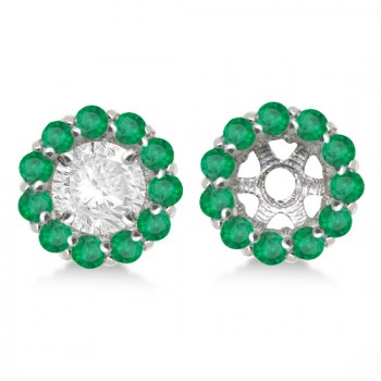 Round Emerald Earring Jackets