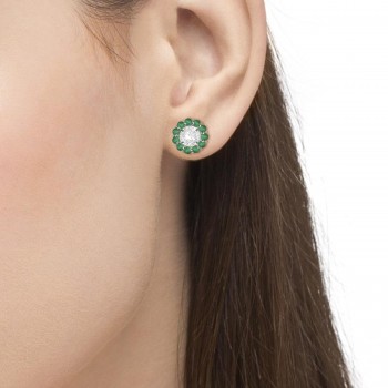 Round Emerald Earring Jackets