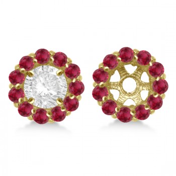 Round Ruby Earring Jackets