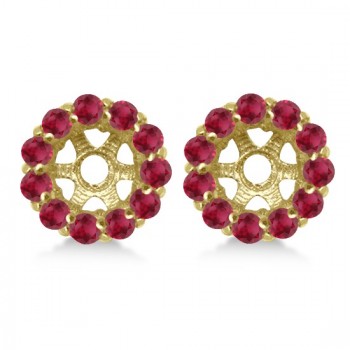 Round Ruby Earring Jackets