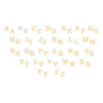 Custom Letter Charm Initial Stud Earrings 14K White Gold