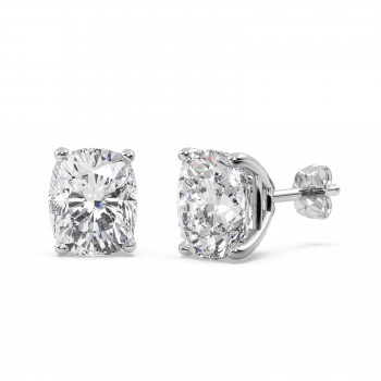 2.00ct. Cushion-Cut Diamond Stud Earrings 14kt White Gold (G-H, VS2-SI1)