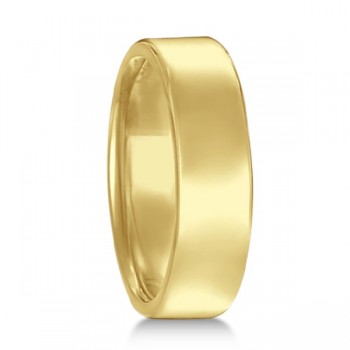 Dome Comfort Fit Wedding Ring Men's European Band 14k Yellow Gold (5mm)
