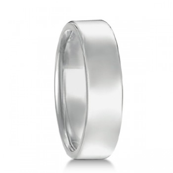 Dome Comfort Fit Wedding Ring Men's European Band in Platinum (5mm)