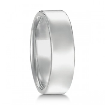 Dome Comfort Fit Wedding Ring Men's European Band in Palladium (6mm)