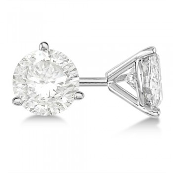 0.75ct. 3-Prong Martini Lab Diamond Stud Earrings 14kt White Gold (F-G, VS1)