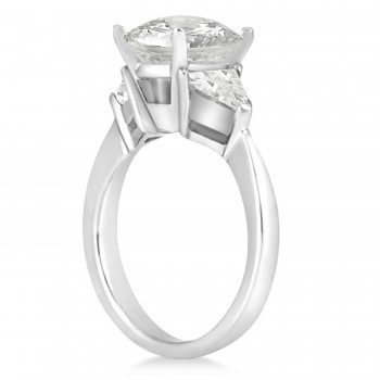 Diamond Trilliant Three Stone Engagement Ring 14k White Gold (0.70ct)