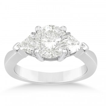 Diamond Trilliant Three Stone Engagement Ring 18k White Gold (0.70ct)