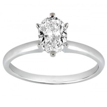 Six-Prong Palladium Engagement Ring Solitaire Setting