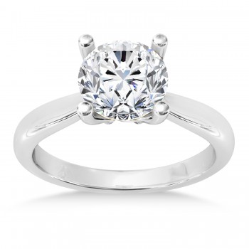 Diamond Fancy Engagement Ring 14k White Gold