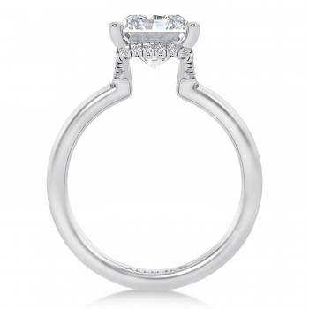 Radiant Cut Lab Grown Diamond Engagement Ring 14K White Gold (3.15ct)