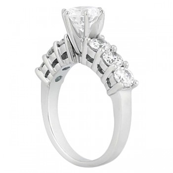 Seven-Stone Diamond Engagement Ring in 18k White Gold (0.30 ctw)