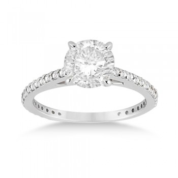 Petite Eternity Diamond Engagement Ring 18k White Gold (0.55ct)