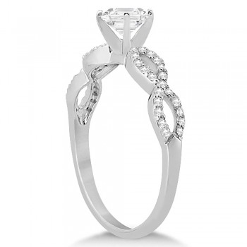 Infinity Asscher-cut Diamond Engagement Ring 14k White Gold (1.00ct)