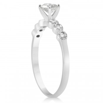 Diamond Bezel Set Engagement Ring Setting Platinum 0.09ct