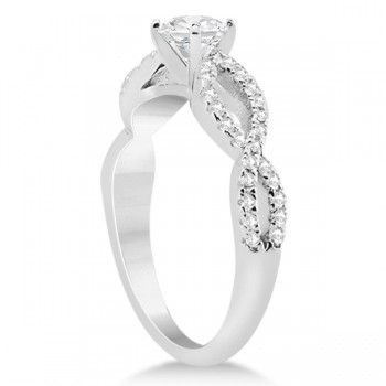 Diamond Twist Infinity Engagement Ring Setting Palladium (0.40ct)