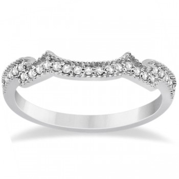 Milgrain Semi-Eternity Diamond Band Setting 14K White Gold (0.15ct)