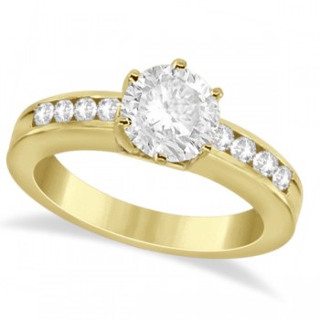 Classic Channel Set Diamond Engagement Ring 14K Yellow Gold (0.30ct)
