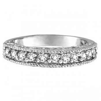 Stackable Diamond Ring Anniversary Band 14k White Gold (0.31ct)