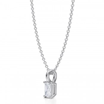 Radiant Lab Diamond 4-Prong Necklace 14K White Gold (0.33ct)