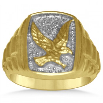 Diamond Animal Fashion Ring in 14k Two Tone Gold (0.05ct)